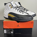 Jordan 12 Retro Royalty Taxi 13 (Moderately Worn Pre-Owned)JordanWhite/Black-Metallic Gold - Image 1