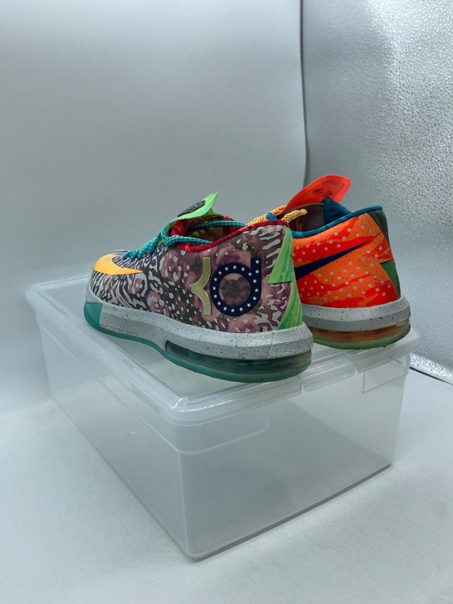 Nike KD 6 What the KD 9 (Moderately Worn Pre-Owned)NikeHoop Purple/Urgent Orange-Shark - Image 4
