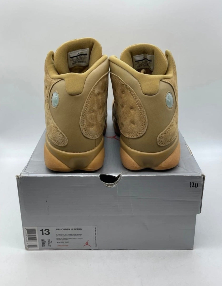 Jordan 13 Retro Wheat 13 (Lightly Worn Pre-Owned)JordanElemental Gold/Baroque Brown-Gum Yellow - Image 3