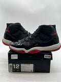 Jordan 11 Retro Playoffs (2012) 12 (Moderately Worn Pre-Owned)JordanBlack/Varsity Red-White - Image 1
