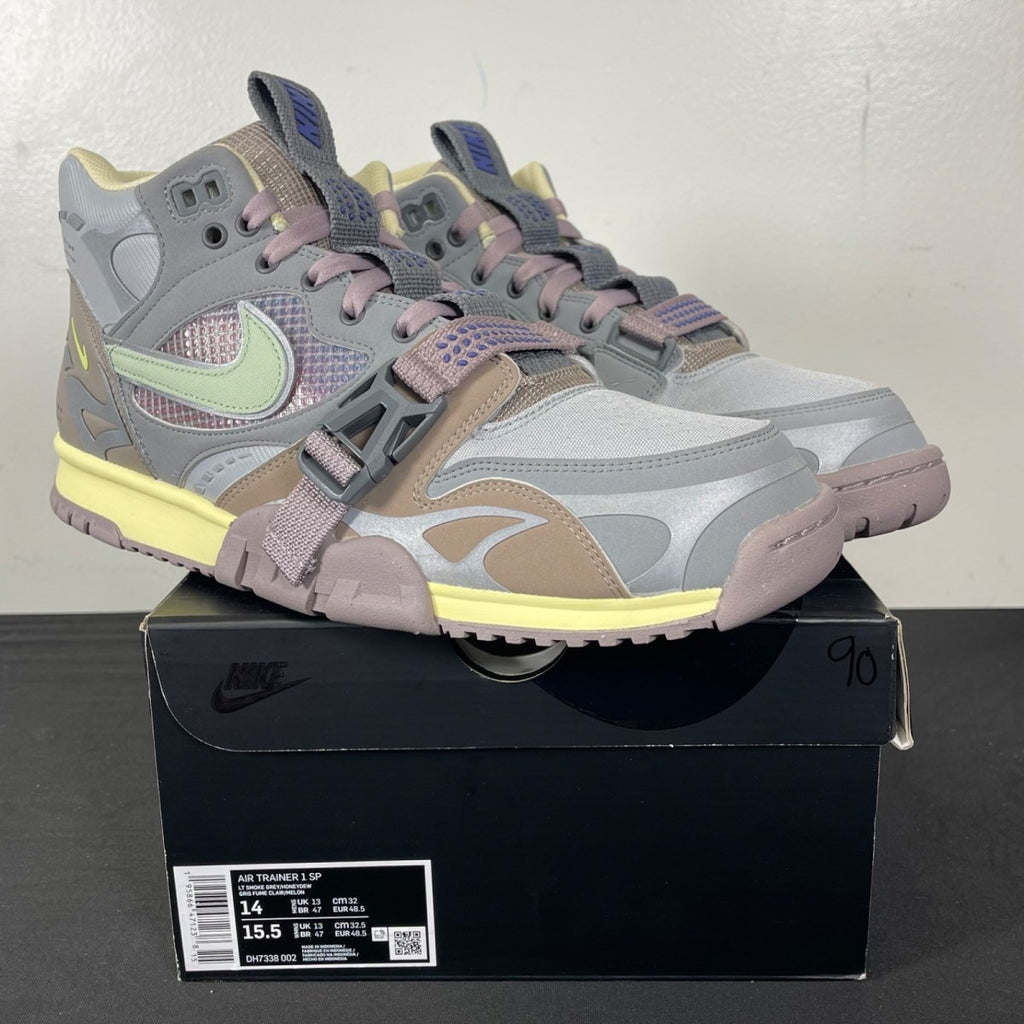 Nike Air Trainer 1 Utility SP Light Smoke Grey Honeydew Particle Grey 14 (Moderately Worn Pre-Owned)NikeLight Smoke Grey/Honeydew-Particle Grey - Image 1