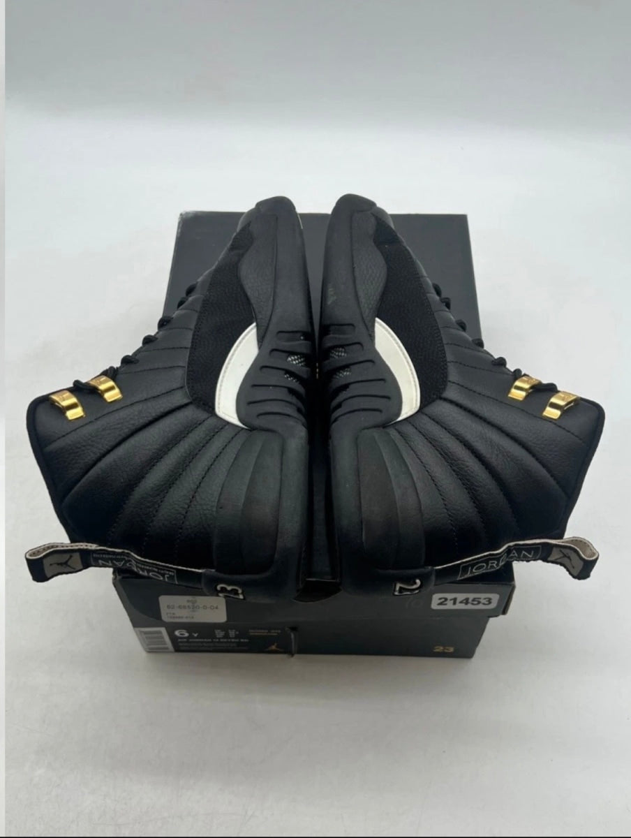 Jordan 12 Retro The Master (GS) 6Y (Moderately Worn Pre-Owned)JordanBlack/Rattan-White-Metallic Gold - Image 9