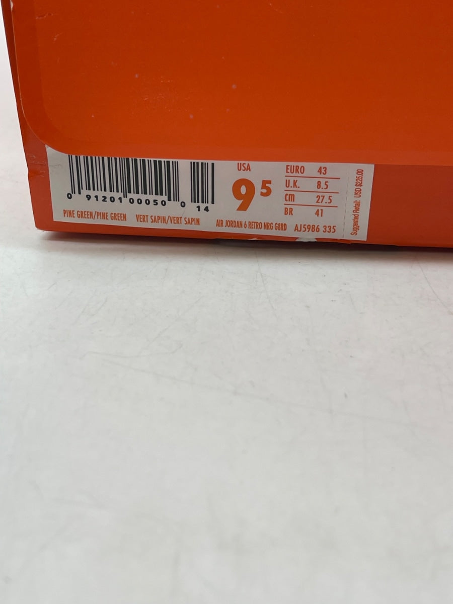 Jordan 6 Retro Gatorade Green 9.5 (Moderately Worn Pre-Owned)JordanPine Green/Orange Blaze-Pine Green - Image 9