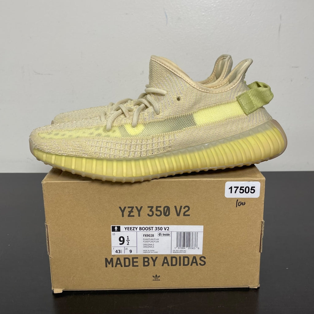adidas Yeezy Boost 350 V2 Flax 9.5 (Moderately Worn Pre-Owned)adidasFlax/Flax/Flax - Image 3