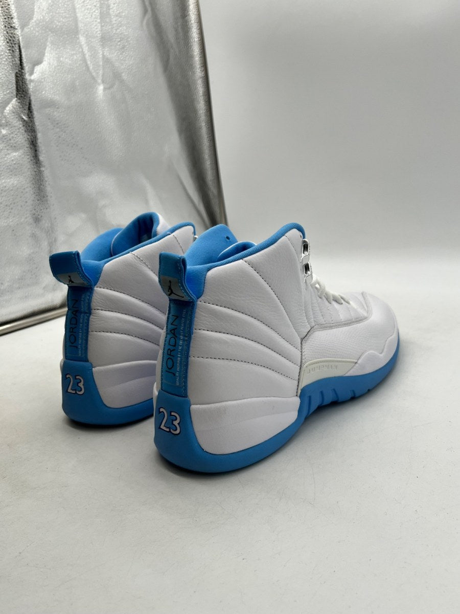 Jordan 12 Retro Melo (2025) 11 (Moderately Worn Pre-Owned)JordanWhite/University Blue/Metallic Silver - Image 5