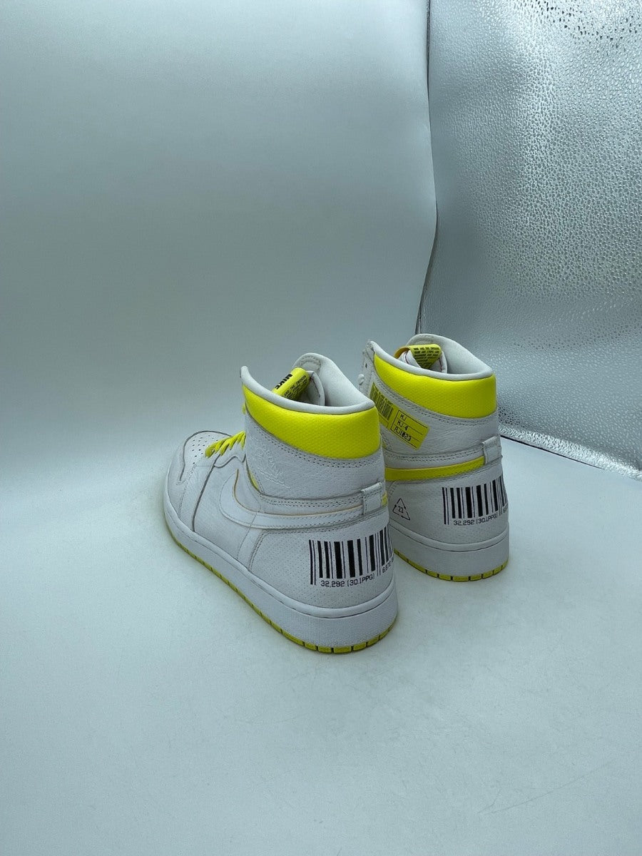 Jordan 1 Retro High First Class Flight 12 (Moderately Worn Pre-Owned)JordanWhite/Dynamic Yellow-Black - Image 4