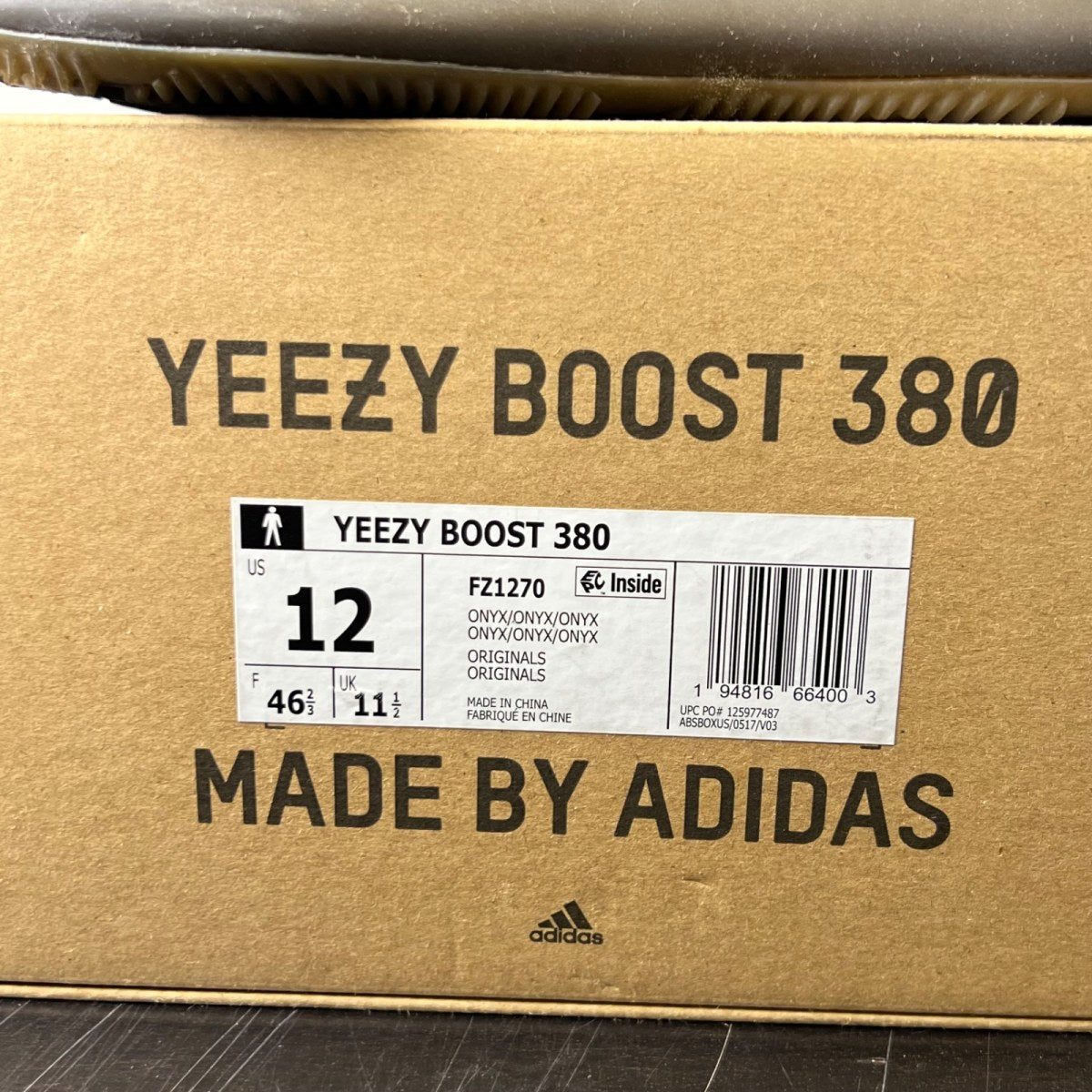 adidas Yeezy Boost 380 Onyx 12 (Lightly Worn Pre-Owned)adidasOnyx/Onyx/Onyx - Image 6