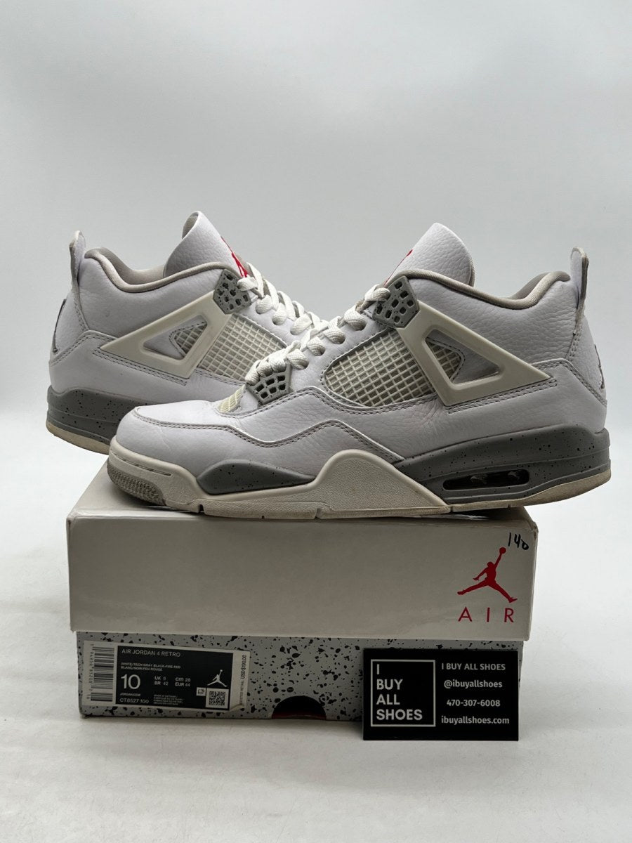 Jordan 4 Retro White Oreo (2021) 10 (Moderately Worn Pre-Owned) - Image 1