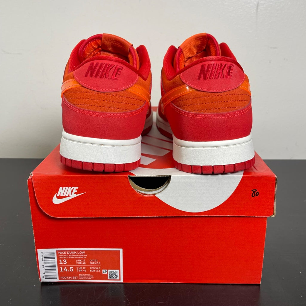 Nike Dunk Low ATL 13 (Moderately Worn Pre-Owned)NikeUniversity Red/Bright Crimson - Image 4