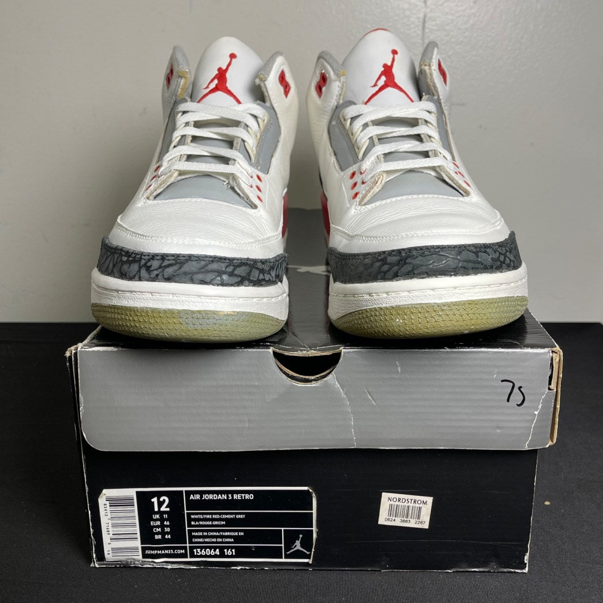 Jordan 3 Retro Fire Red (2007) (Size 12) - Image 2