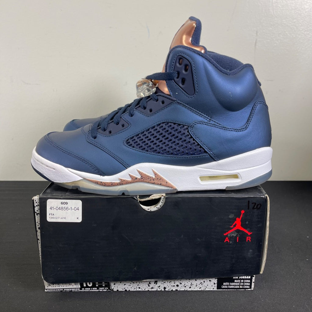 Jordan 5 Retro Bronze 10 (Moderately Worn Pre-Owned)JordanObsidian/White-Metallic Red Bronze-Bright Grape - Image 3