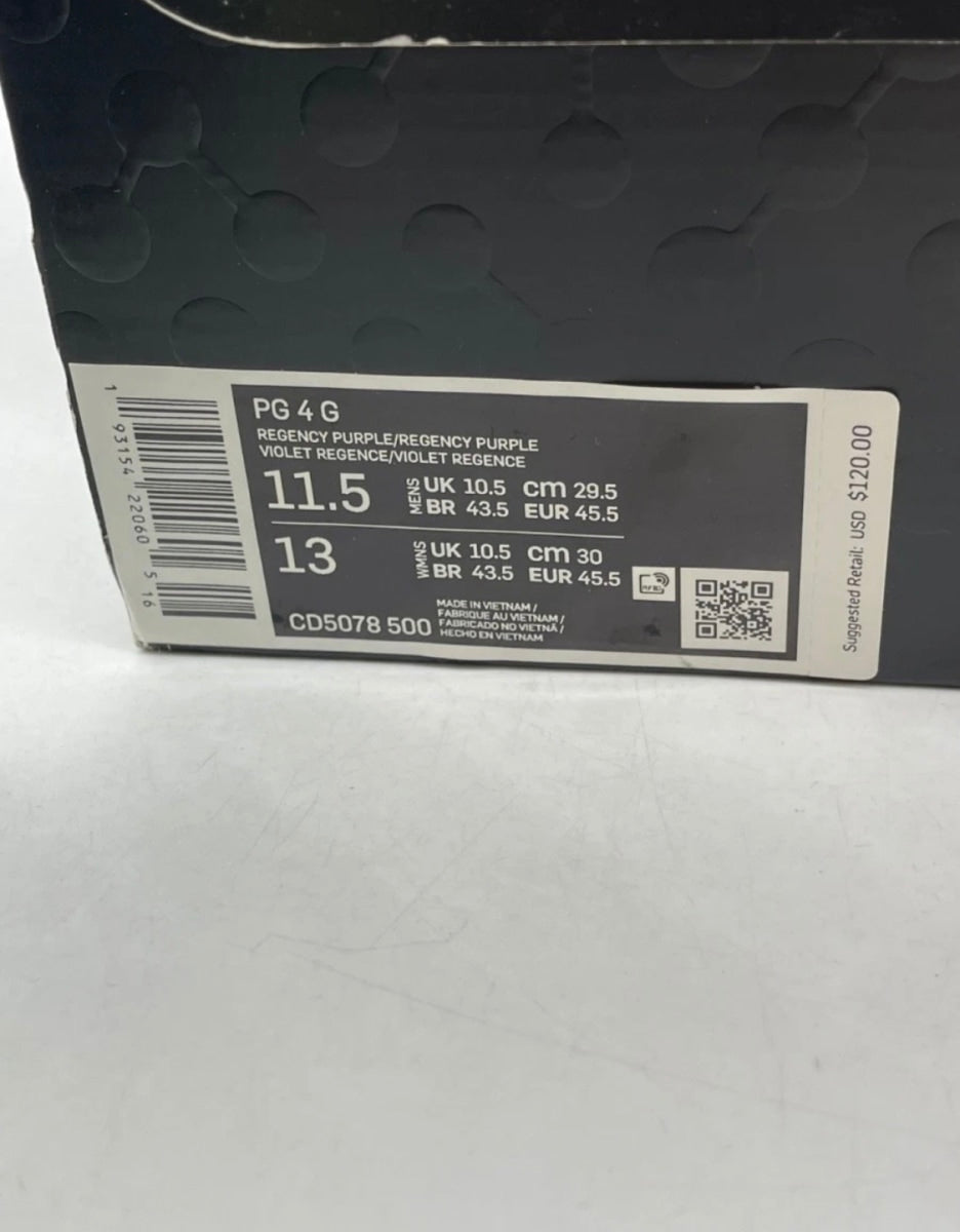 Nike PG 4 Gatorade 11.5 (Lightly Worn Pre-Owned)NikeRegency Purple/Barely Volt-Total Orange-Regency Purple - Image 7
