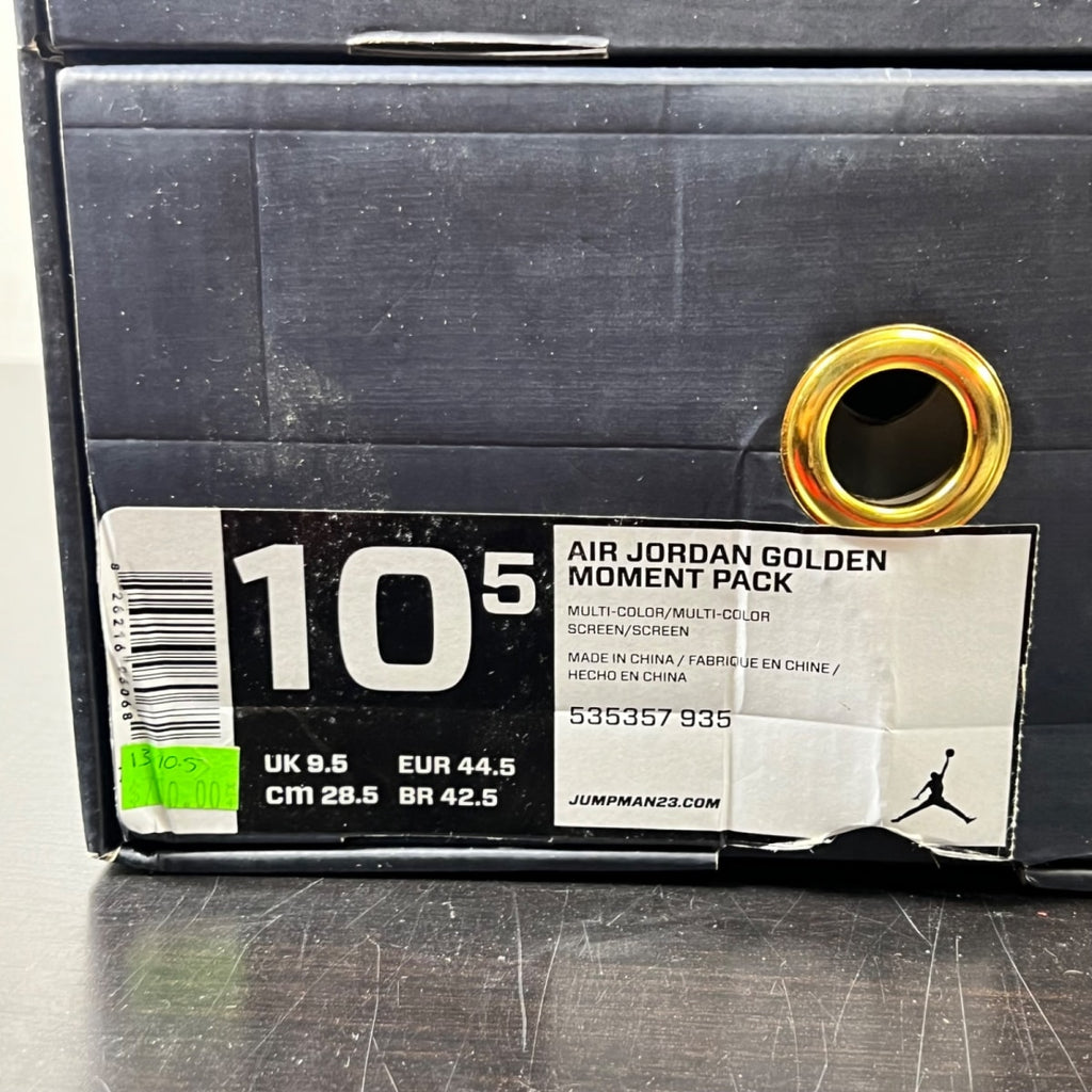 Jordan 7 Retro Golden Moments Pack (7) 10.5 (Lightly Worn Pre-Owned)JordanBlack/Metallic Gold-White - Image 5