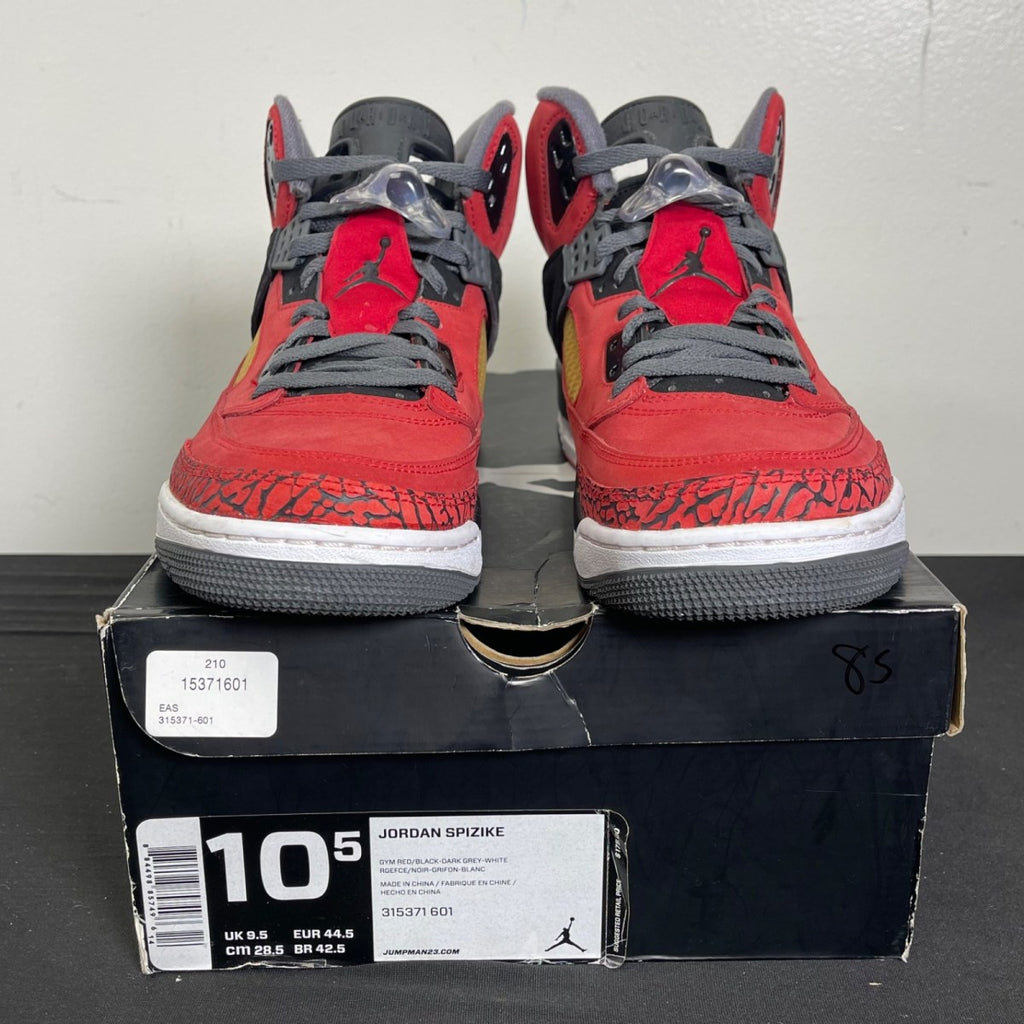 Jordan Spizike Toro Bravo 10.5 (Moderately Worn Pre-Owned)JordanGym Red/Black-Dark Grey - Image 2