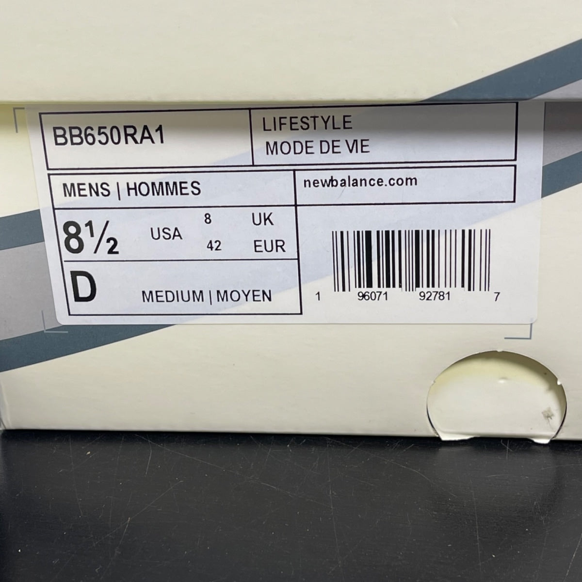 New Balance 650R Aime Leon Dore White Grey 8.5 (Moderately Worn Pre-Owned)New BalanceWhite/Grey - Image 7