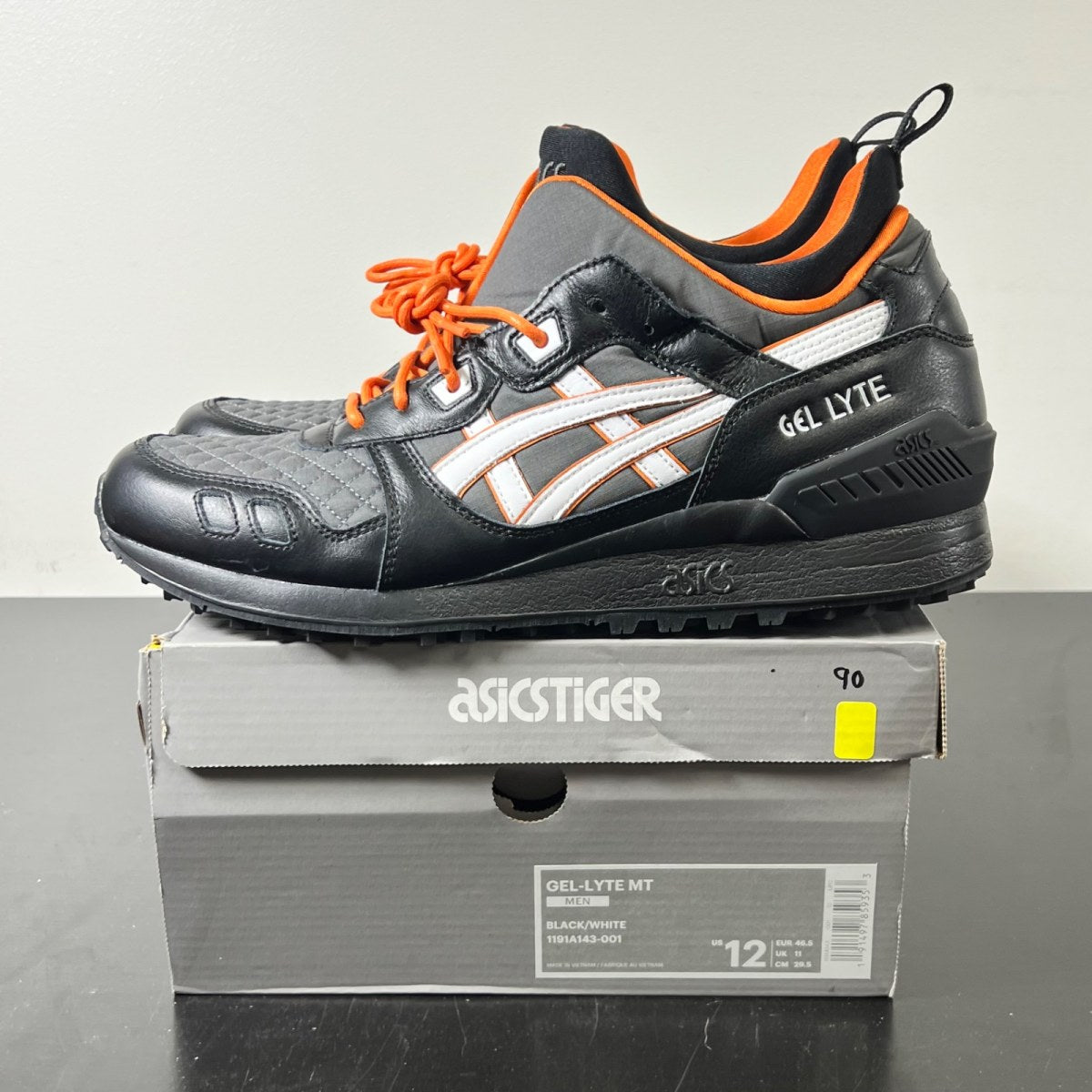 ASICS Gel-Lyte MT Black White Orange 12 (Lightly Worn Pre-Owned)ASICSBlack/White - Image 3