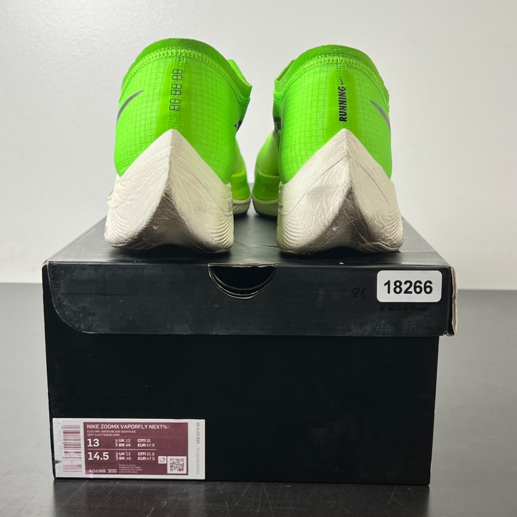 Nike ZoomX Vaporfly Next% Volt 13 (Moderately Worn Pre-Owned)NikeElectric Green/Black-Guava Ice - Image 5