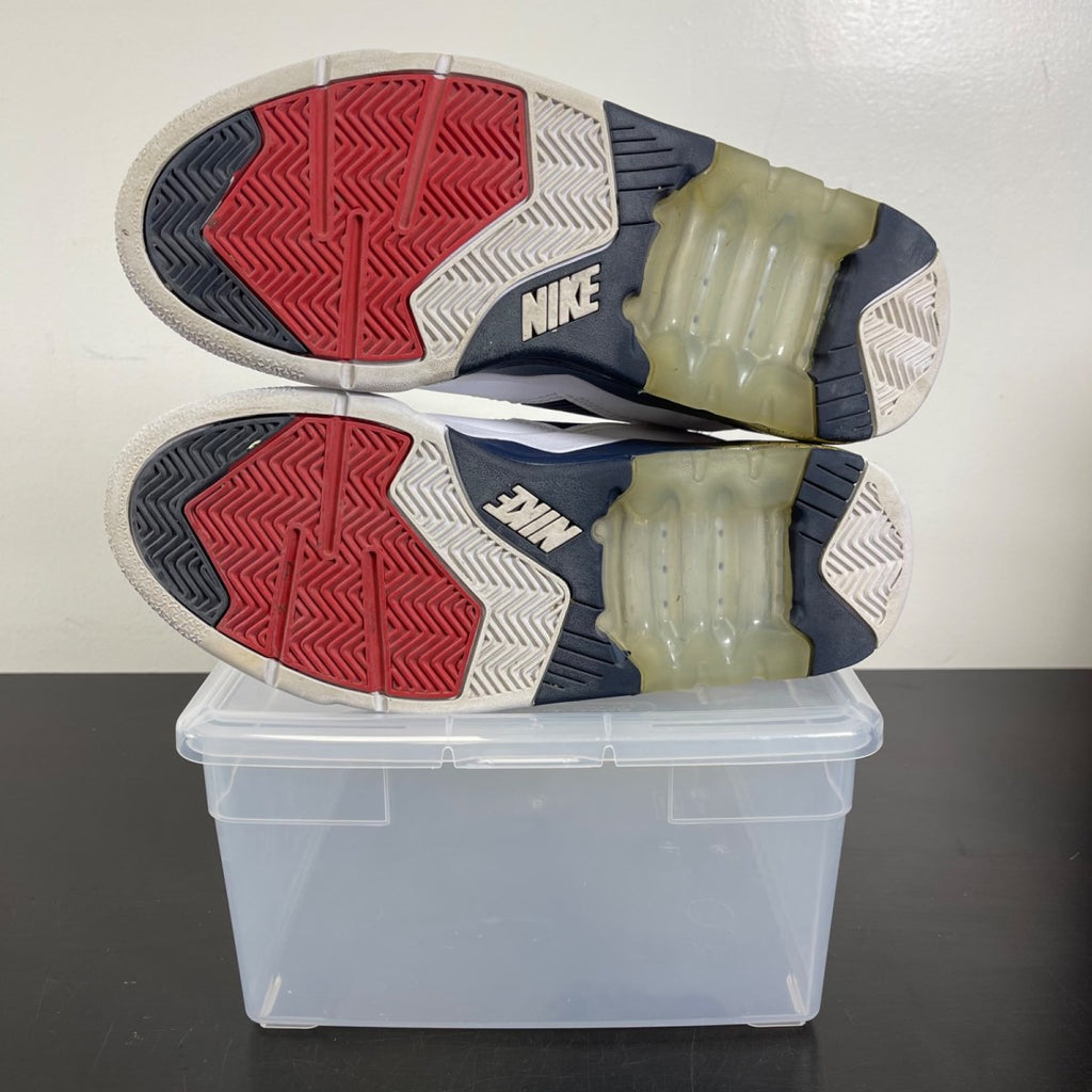 Nike Air Force 180 Olympic 9.5 (Moderately Worn Pre-Owned)NikeWhite / Midnight Navy - Metallic Gold - Image 5