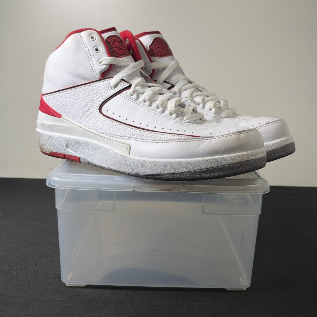 Jordan 2 Retro White Red (2014) (Size 11.5) - Image 1