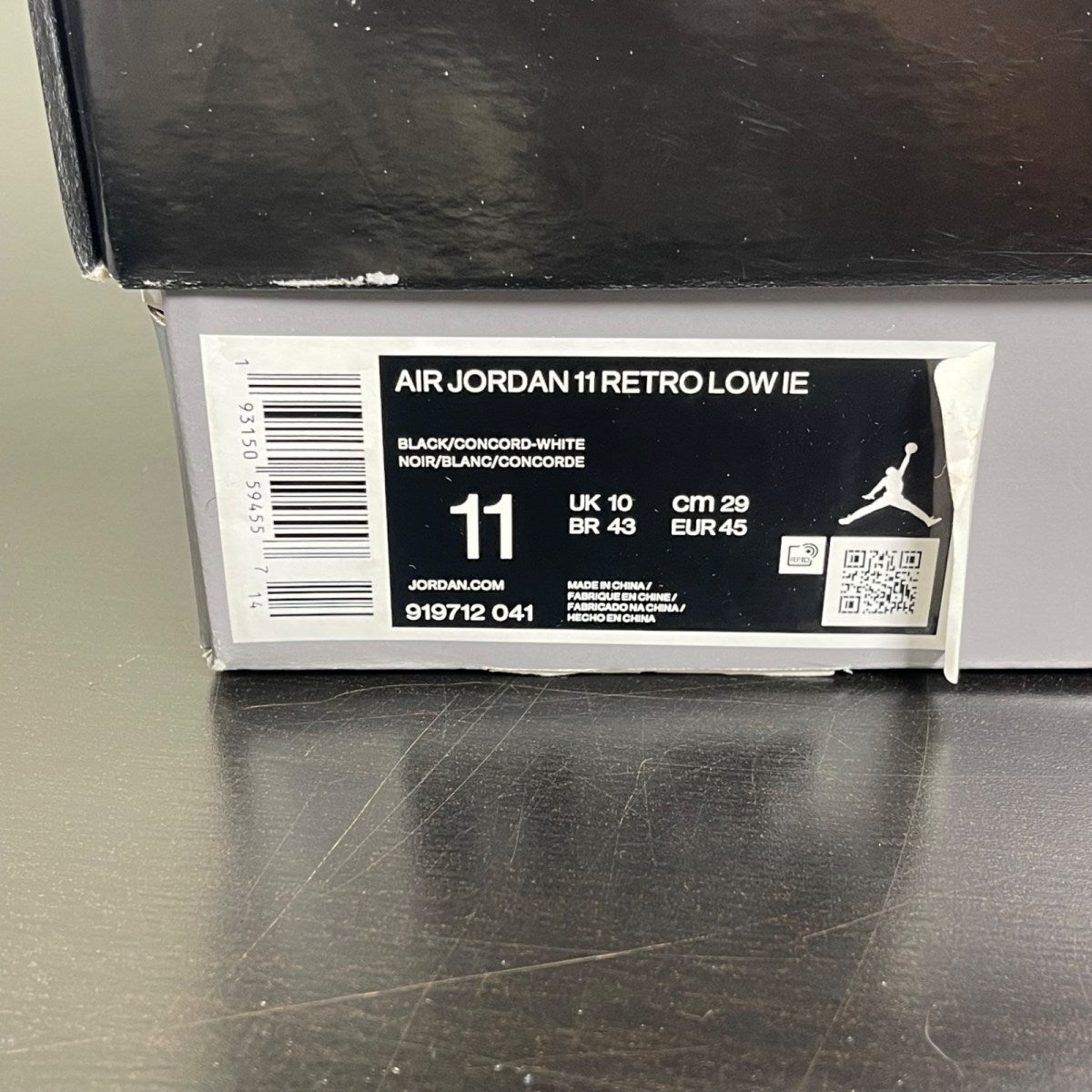Jordan 11 Retro Low IE Space Jam 11 (Moderately Worn Pre-Owned)JordanBlack/Concord-White - Image 7
