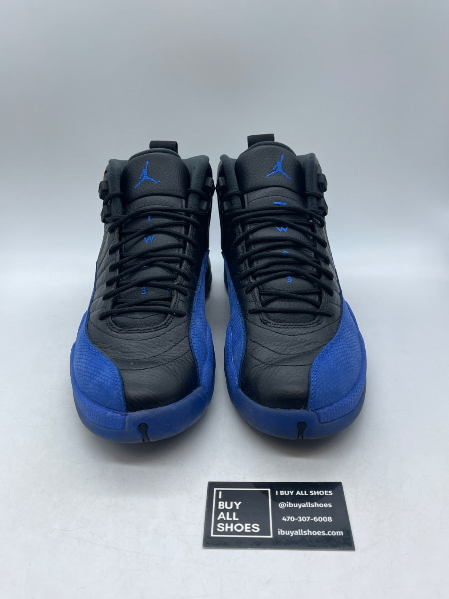 Jordan 12 Retro Black Game Royal 13 (Heavily Worn Pre-Owned) - Image 2