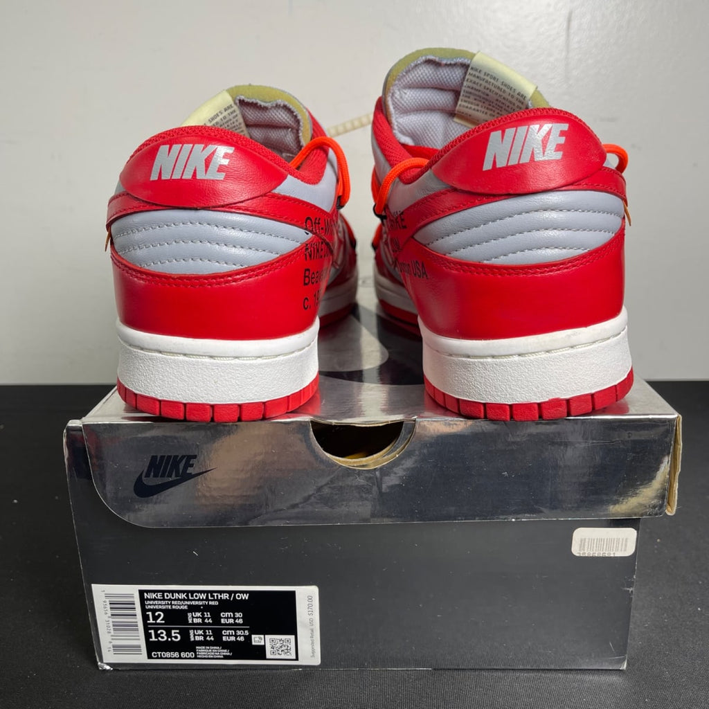 Nike Dunk Low Off-White University Red (Size 12) - aux
