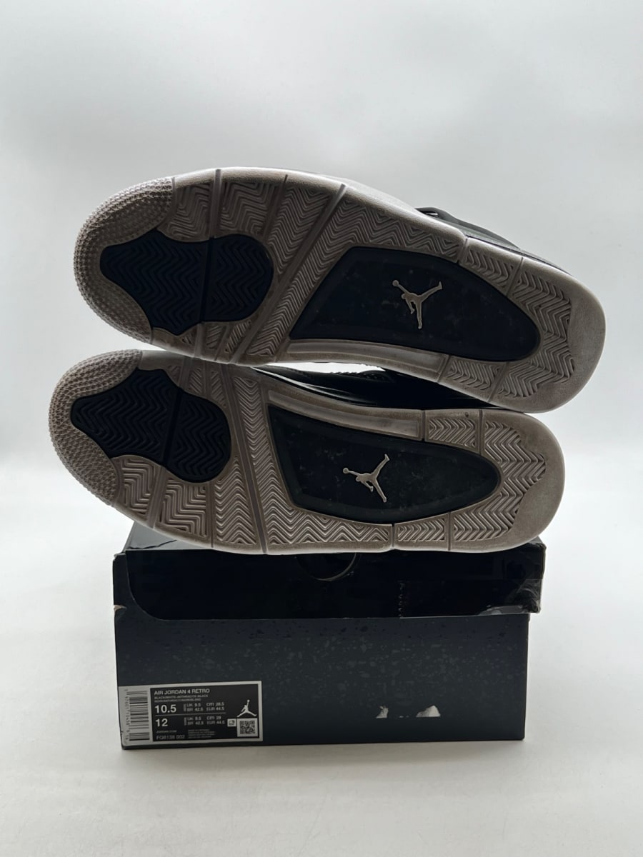 Jordan 4 Retro Fear (2024) 10.5 (Lightly Worn Pre-Owned)JordanBlack/White/Anthracite/Black/Pure Platinum - Image 8