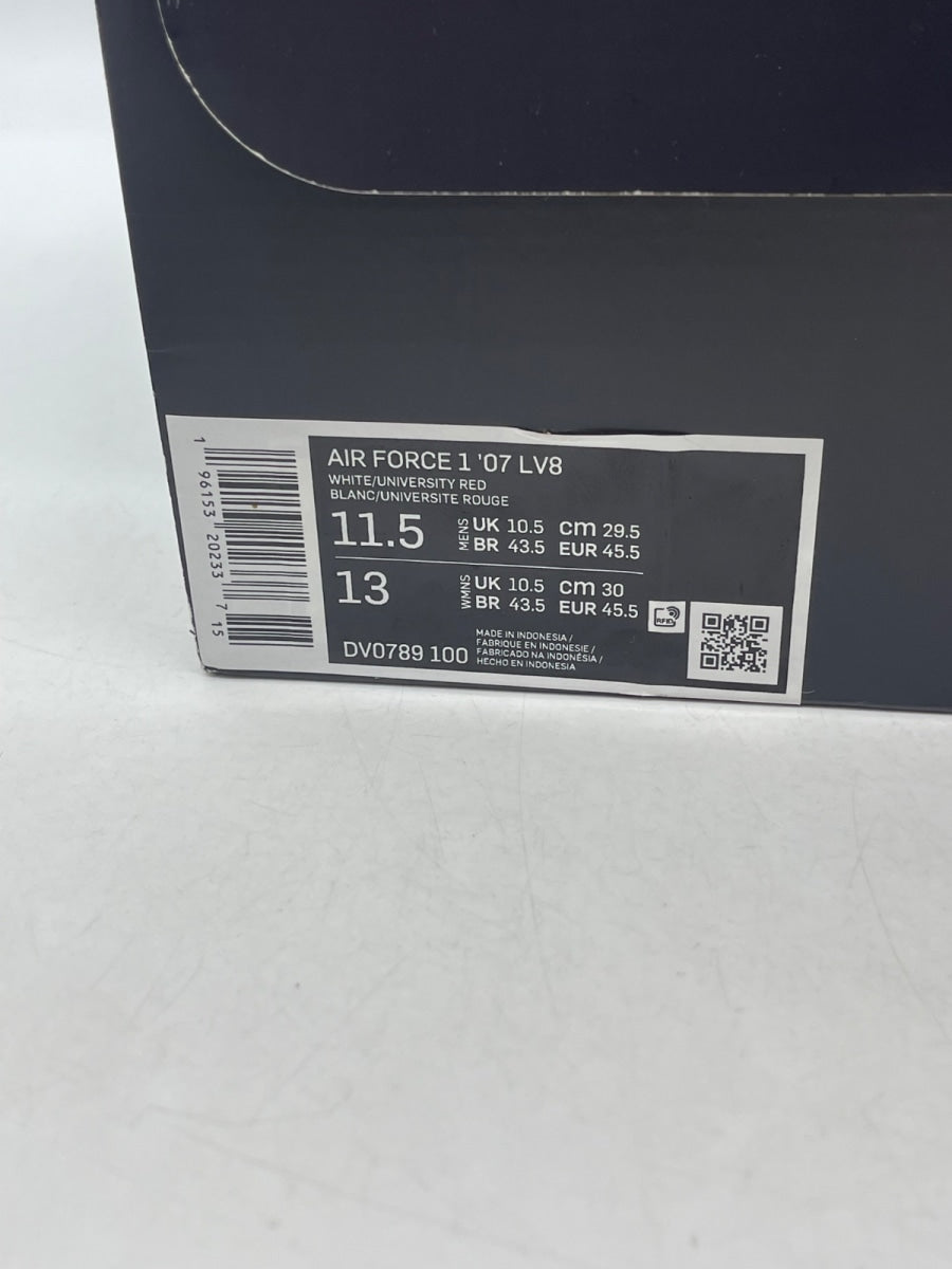 Nike Air Force 1 Low '07 LV8 Tartan Plaid White University Red 11.5 (Moderately Worn Pre-Owned)NikeWhite/Stadium Green/Pale Ivory/University Red - Image 9