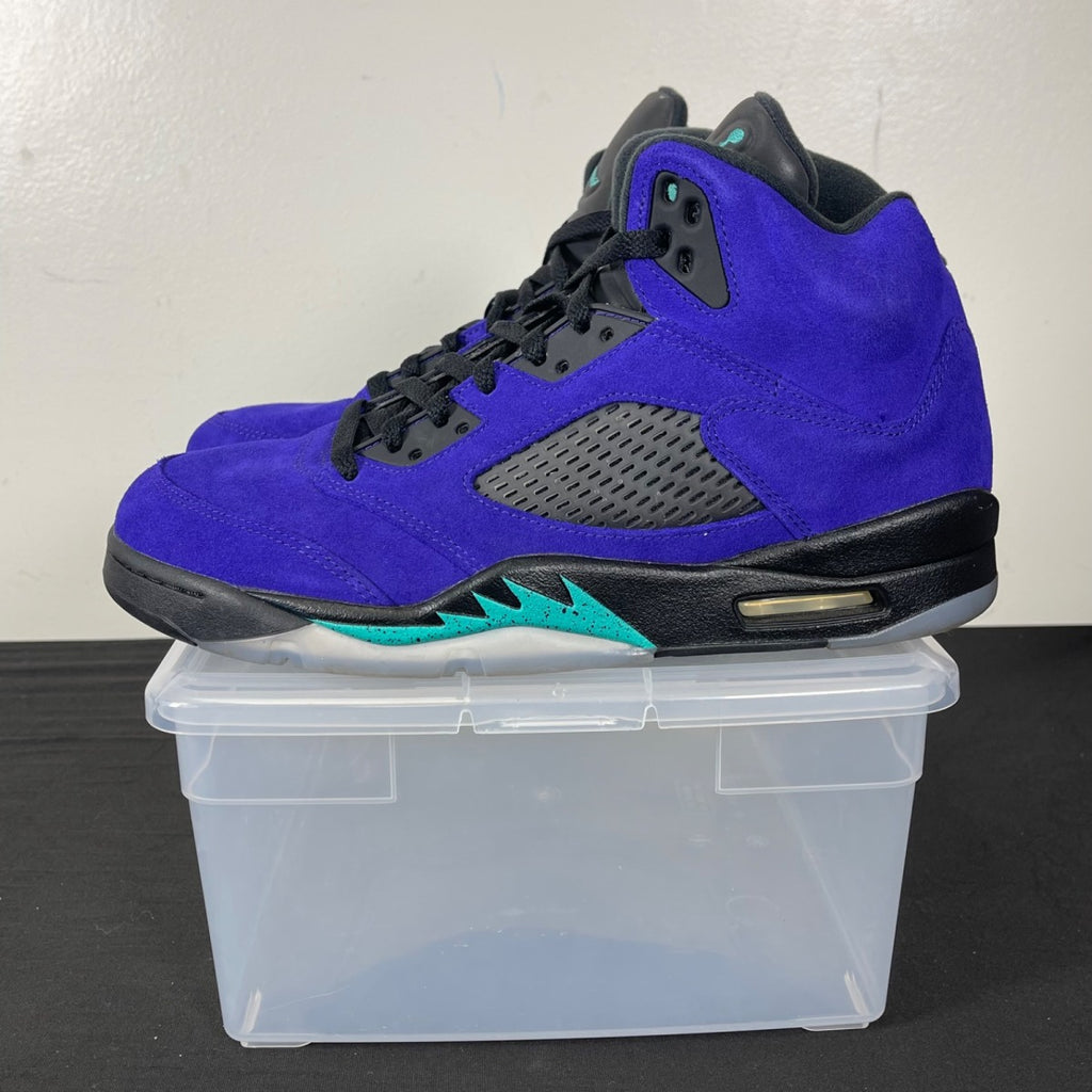 Jordan 5 Retro Alternate Grape 10 (Moderately Worn Pre-Owned)JordanGrape Ice/New Emerald-Black - Image 3