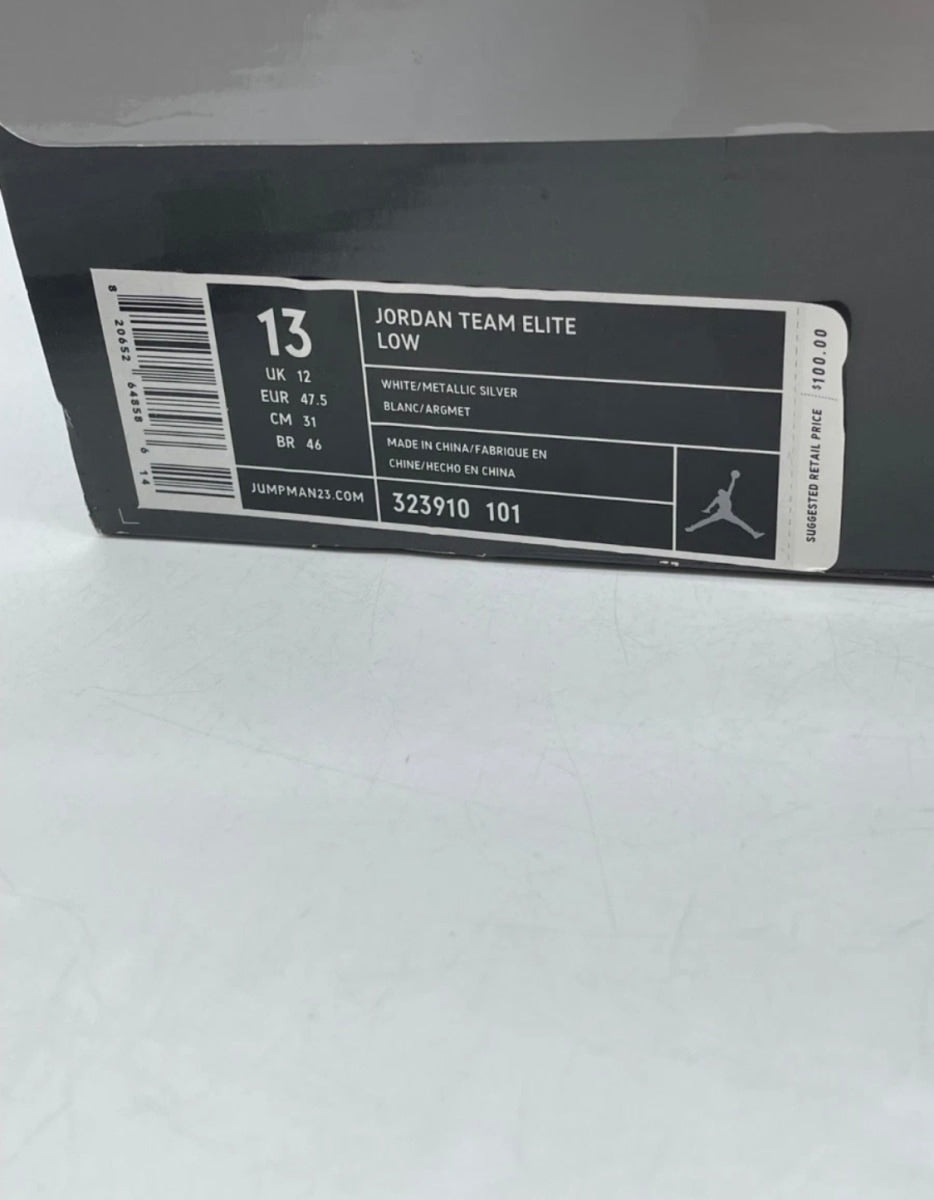 Air Jordan Team Elite Low 'White' 13 (Moderately Worn Pre-Owned)Air Jordan - Image 9