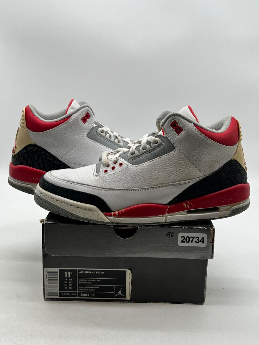 Jordan 3 Retro Fire Red (2007) 11.5 (Heavily Worn Pre-Owned) - Image 1