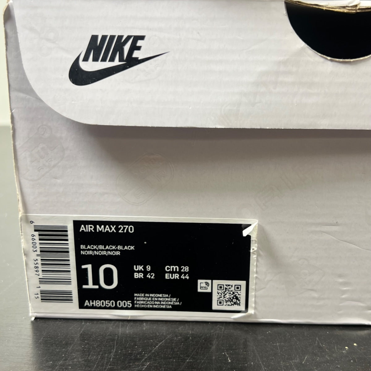 Nike Air Max 270 Triple Black 10 (Lightly Worn Pre-Owned)NikeBlack/Black-Black - Image 5