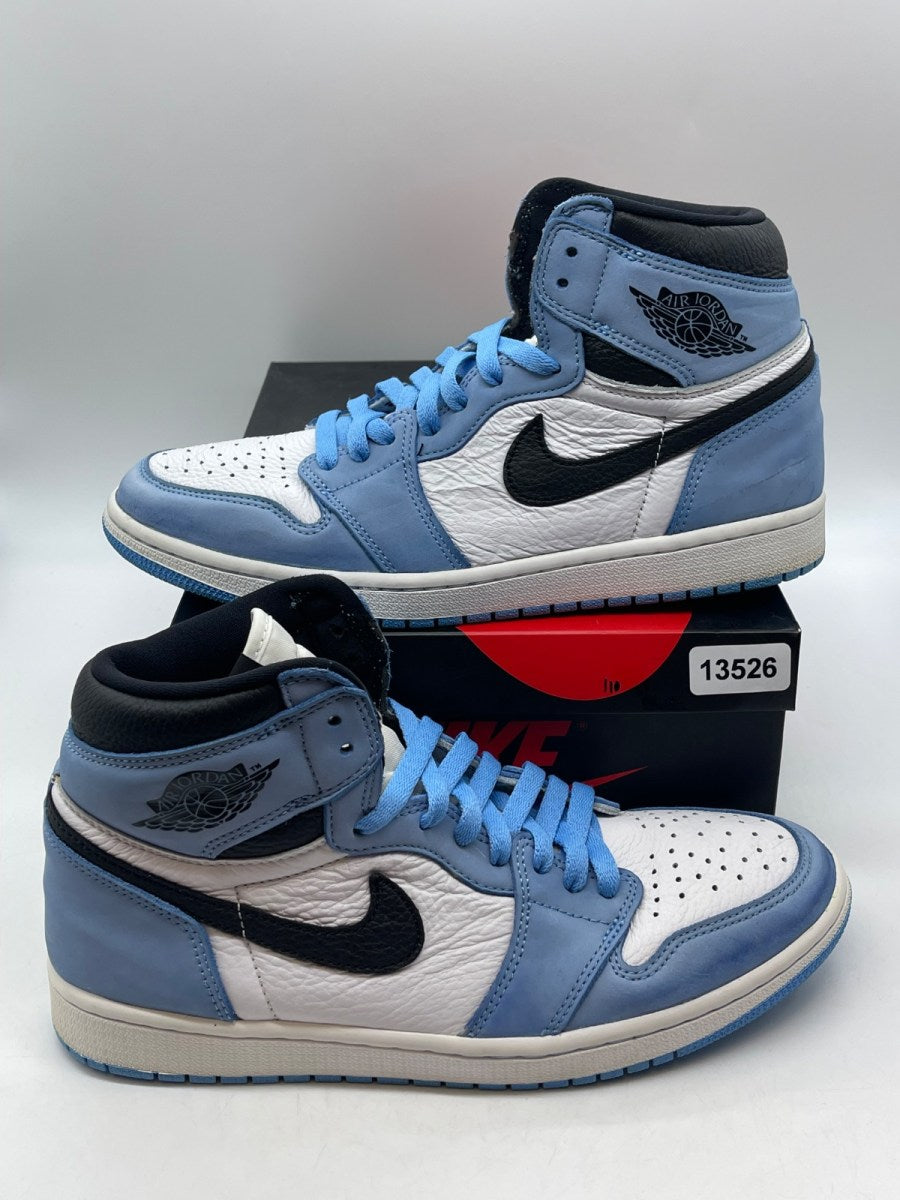 Jordan 1 Retro High OG University Blue 10 (Moderately Worn Pre-Owned)JordanWhite/University Blue-Black - Image 1