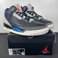 Jordan 3 Retro OG Rare Air 9 (Moderately Worn Pre-Owned)JordanBlack/Chile Red/Neutral Grey/Military Blue/Coconut Milk - Image 1