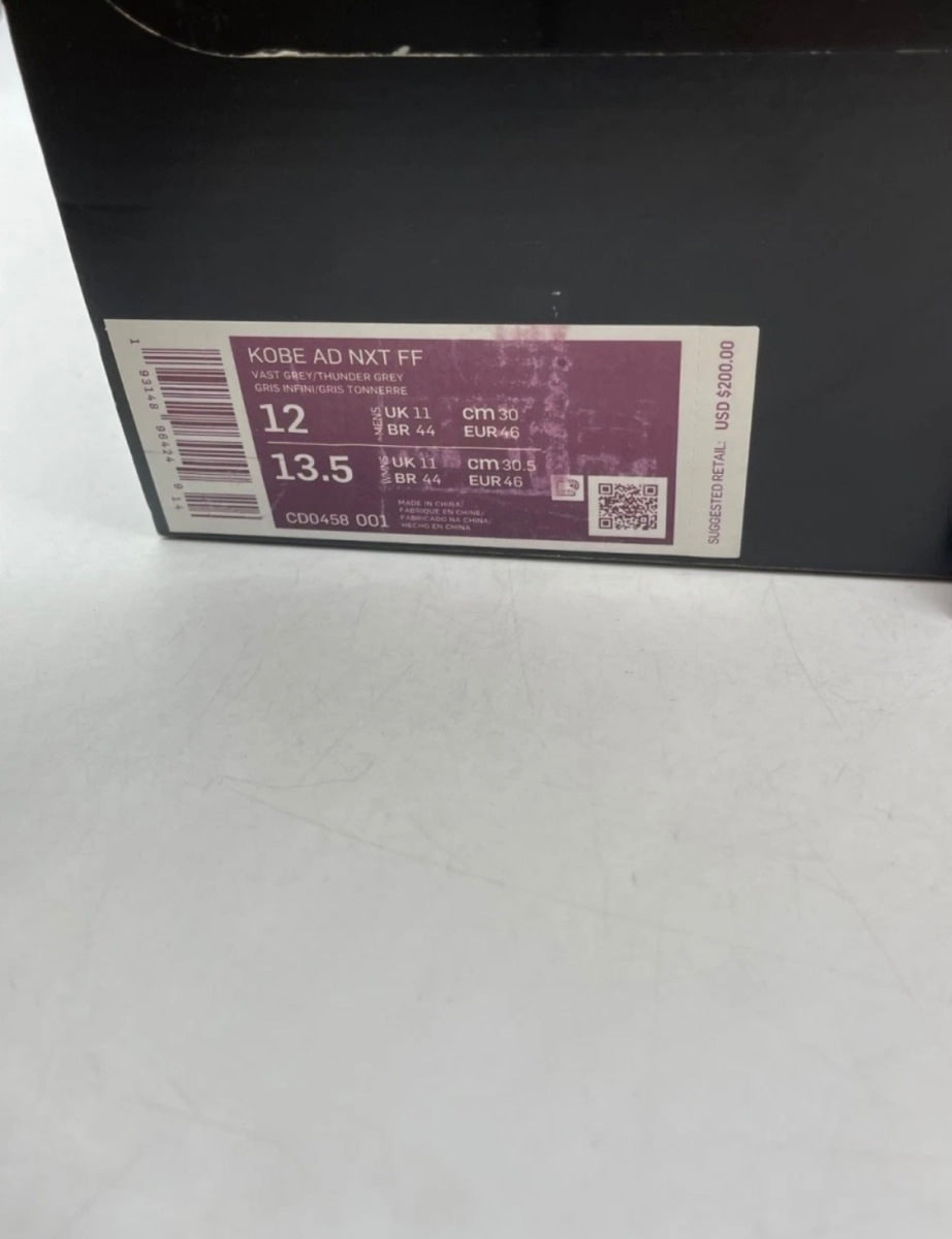 Nike Kobe AD NXT FF Vast Grey 12 (Moderately Worn Pre-Owned)NikeVast Grey/Thunder Grey - Image 9