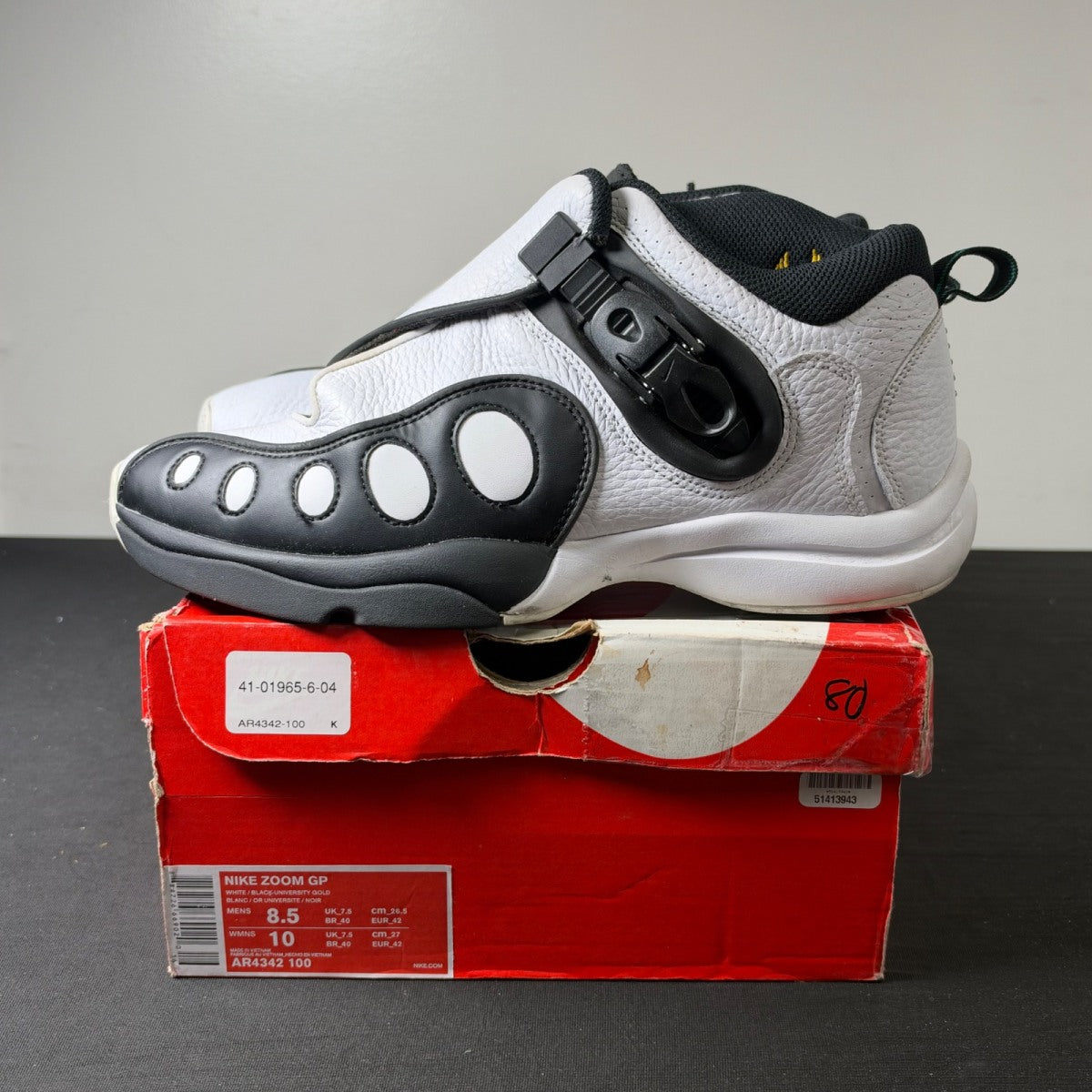 Nike Zoom GP White Black (Size 8.5) - Image 3