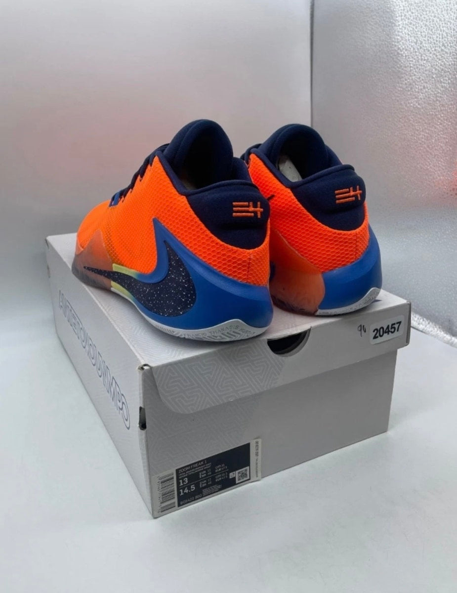 Nike Zoom Freak 1 Antetokounbros 13 (Lightly Worn Pre-Owned)NikeTotal Orange/Midnight Navy-White-Photo Blue - Image 4