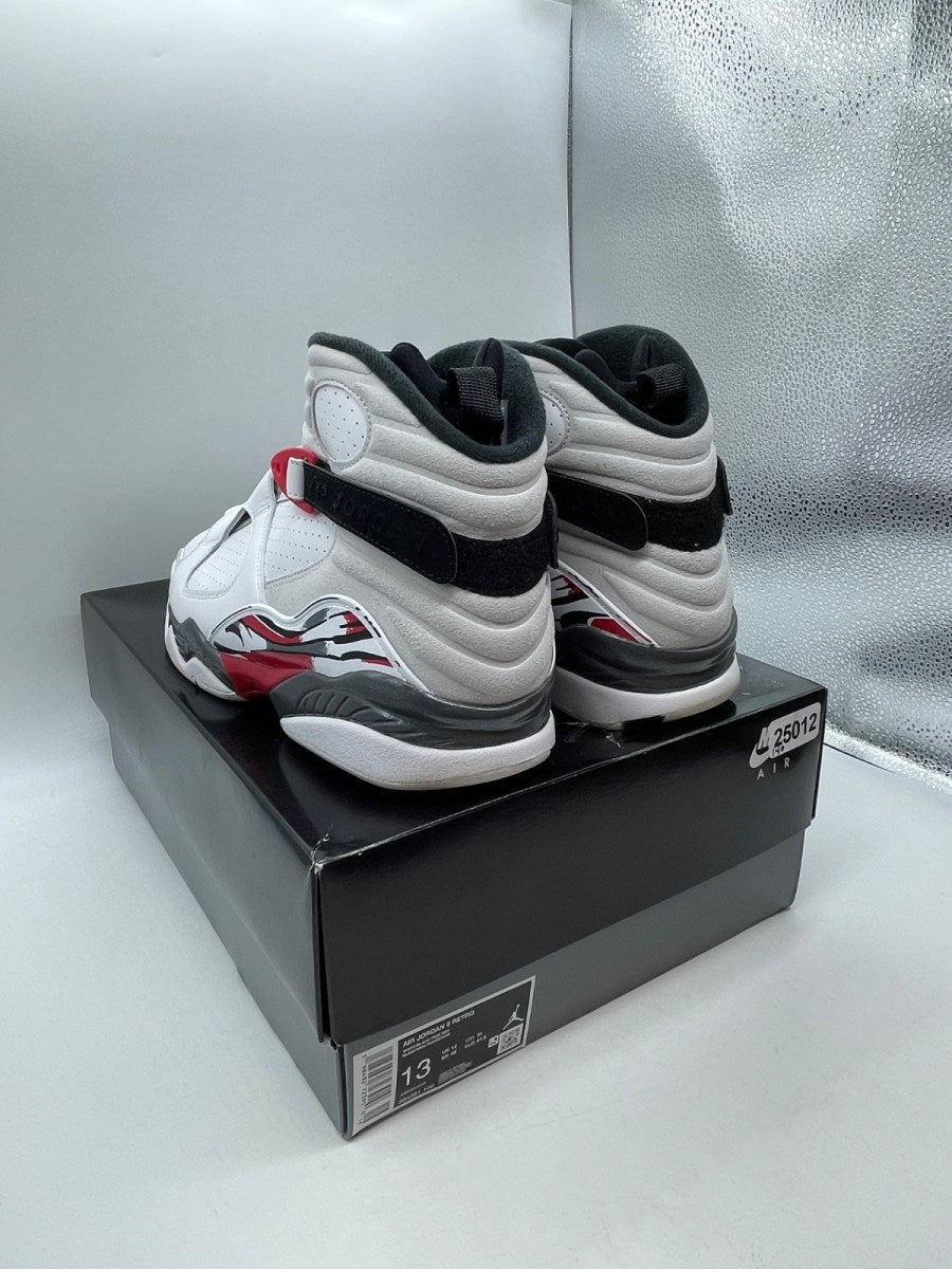 Jordan 8 Retro White True Red (2025) 13 (Moderately Worn Pre-Owned)JordanWhite/Black/True Red - Image 4