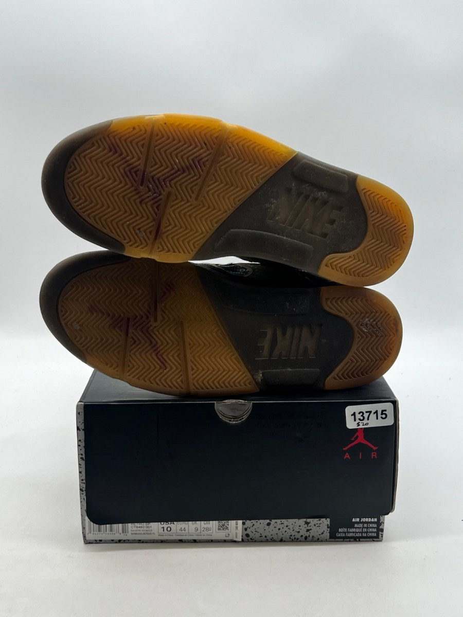 Jordan 5 Retro Off-White Muslin 10 (Moderately Worn Pre-Owned)JordanBlack/Muslin-Fire Red - Image 8