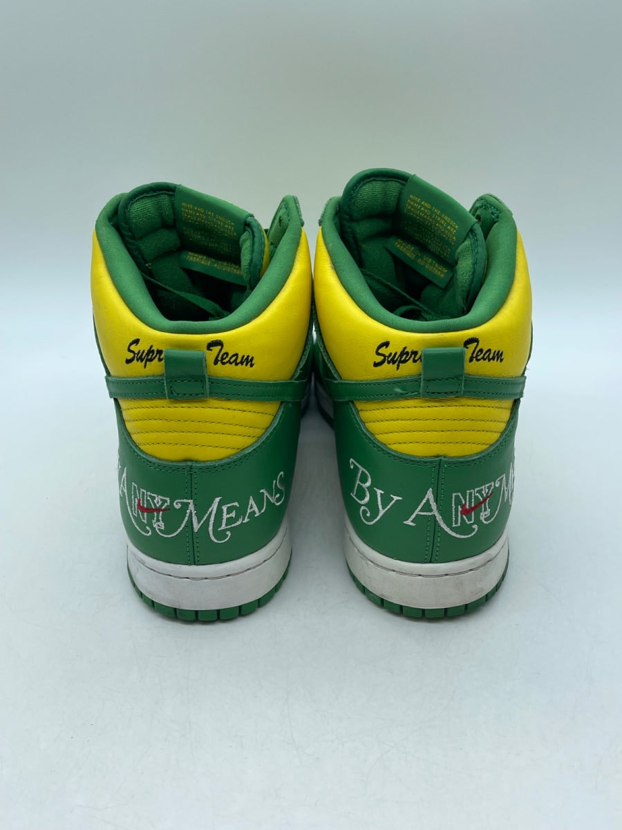 Nike SB Dunk High Supreme By Any Means Brazil 12 (Moderately Worn Pre-Owned)NikeVarsity Maize/Pine Green-White - Image 3