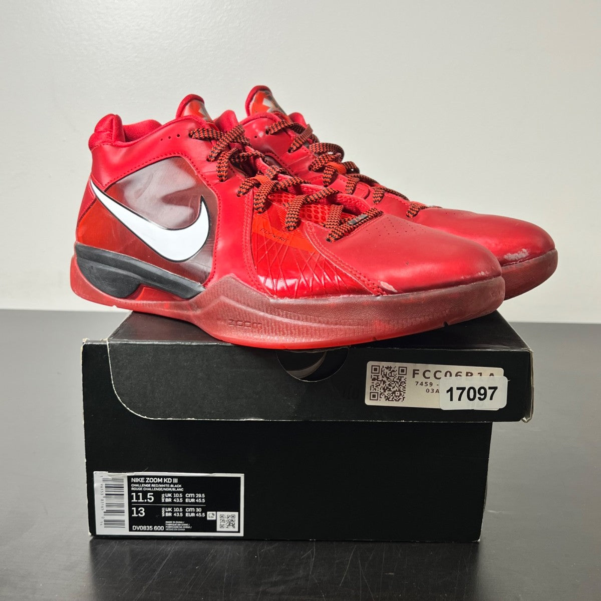 Nike KD 3 All-Star (2023) 11.5 (Heavily Worn Pre-Owned)NikeChallenge Red/White-Black - Image 1