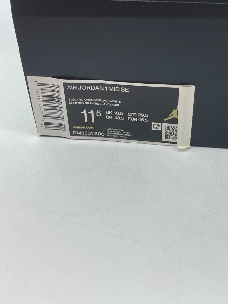 Jordan 1 Mid Metallic Orange 11.5 (Moderately Worn Pre-Owned) - Image 9
