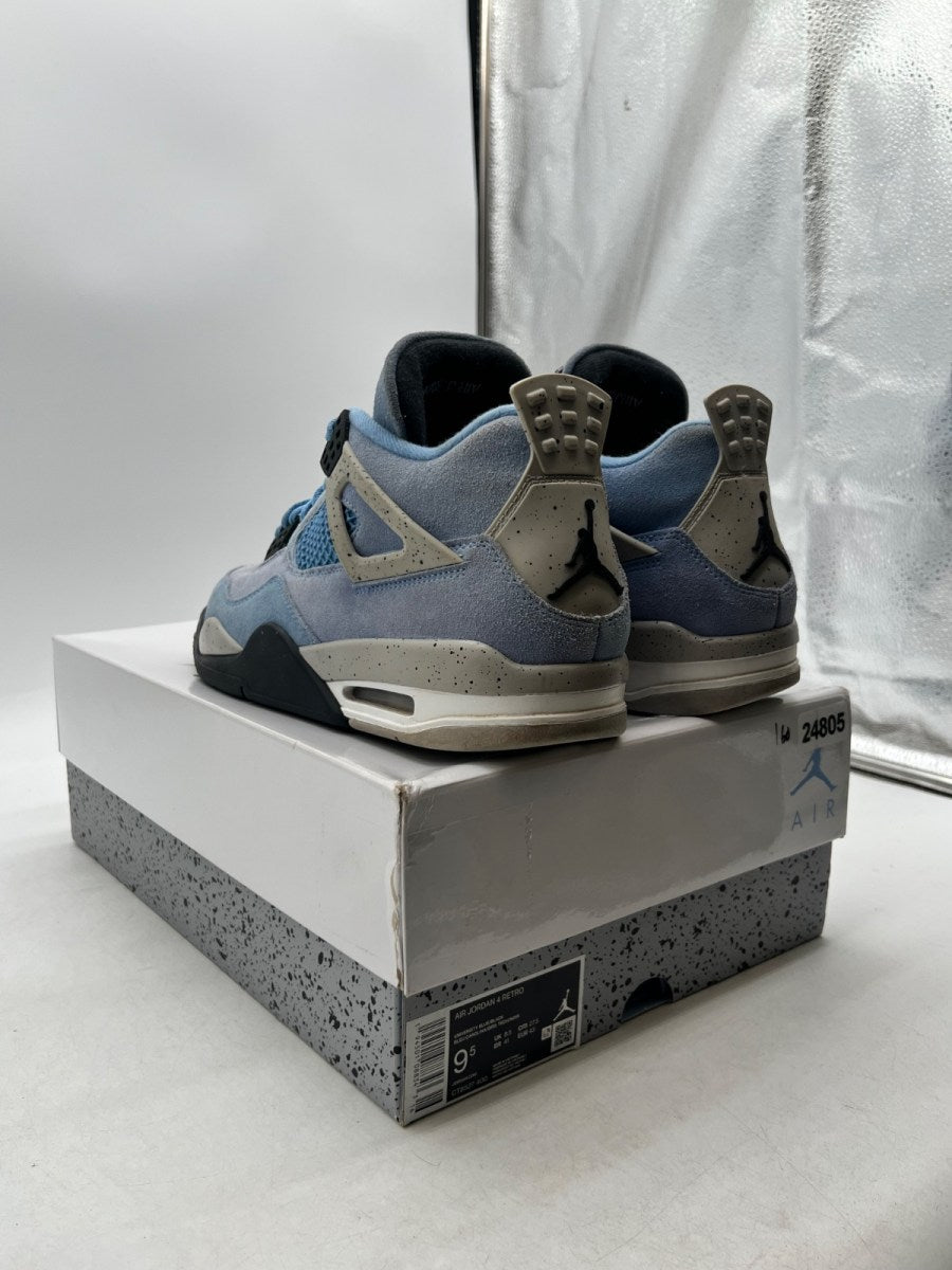 Jordan 4 Retro University Blue 9.5 (Moderately Worn Pre-Owned)JordanUniversity Blue/Tech Grey-White-Black - Image 6