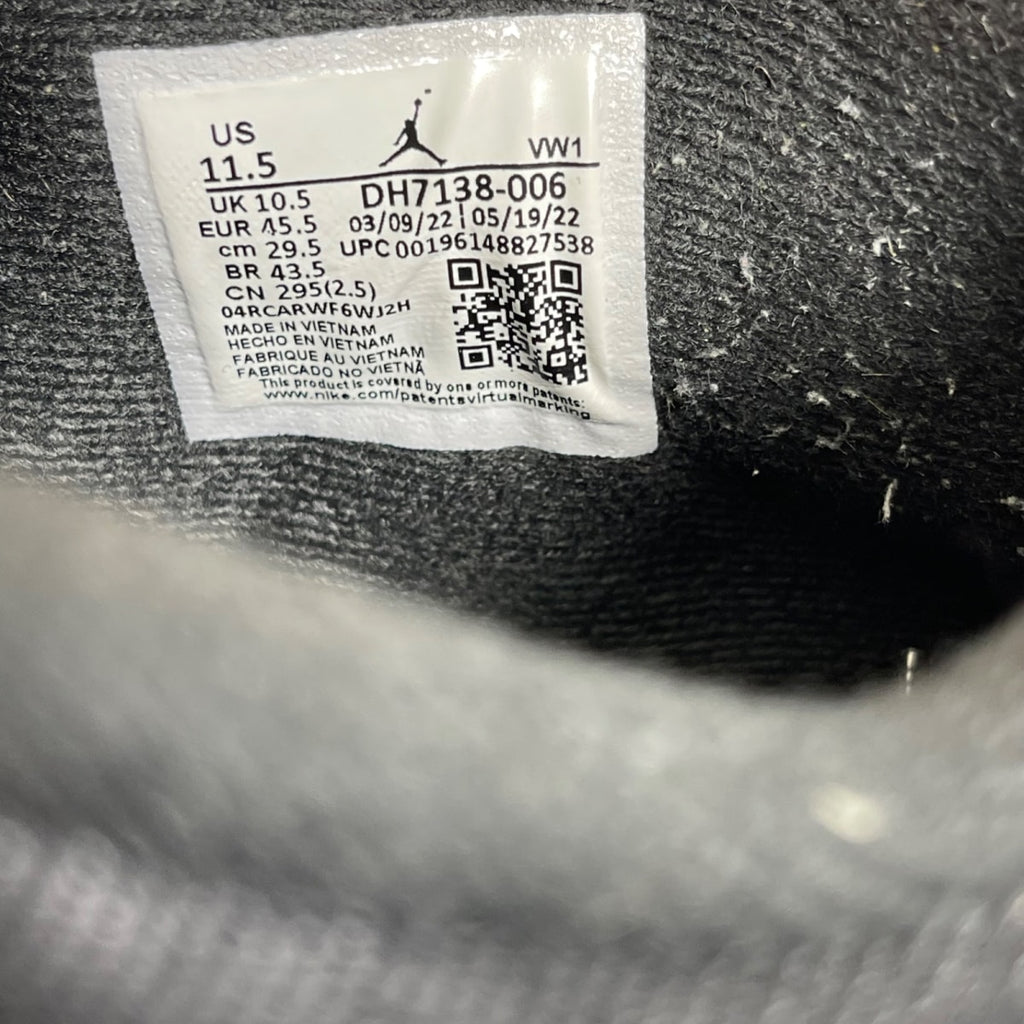 Jordan 4 Retro SE Black Canvas 11.5 (Moderately Worn Pre-Owned)JordanBlack/Light Steel Grey/White/Fire Red - Image 6