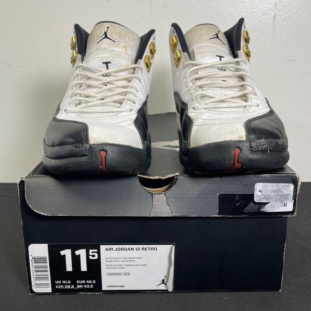 Jordan 12 Retro Taxi (2013) 11.5 (Moderately Worn Pre-Owned)JordanWhite/Black-Taxi - Image 2