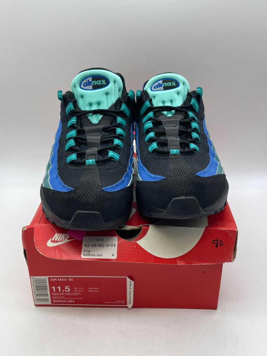 Nike Air Max 95 'Black Hyper Cobalt' 11.5 (Moderately Worn Pre-Owned)Nike - Image 2