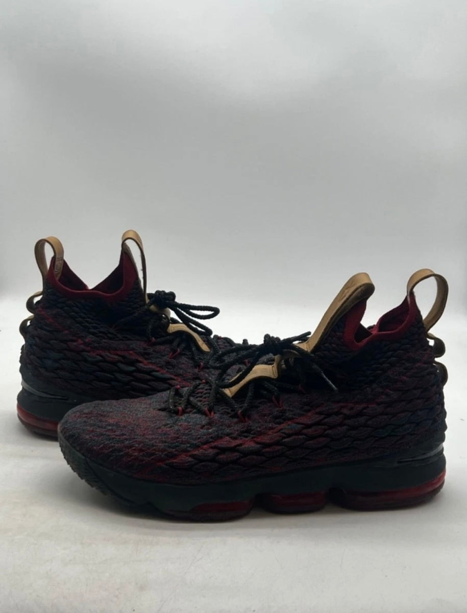 Nike LeBron 15 New Heights 14 (Lightly Worn Pre-Owned)NikeDark Atomic Teal/Ale Brown-Team Red - Image 1
