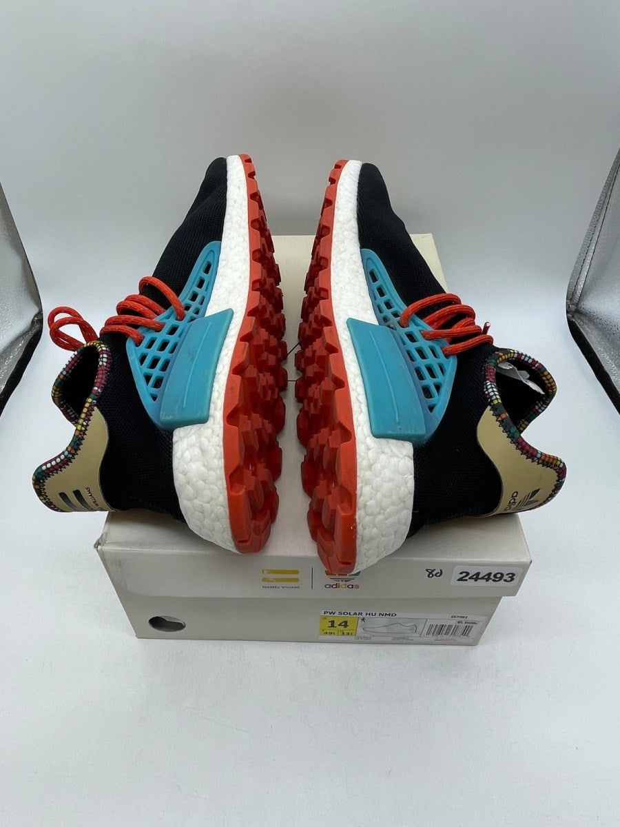 adidas NMD Hu Pharrell Inspiration Pack Black 14 (Moderately Worn Pre-Owned)adidasCore Black/Clear Blue/College Orange - Image 6