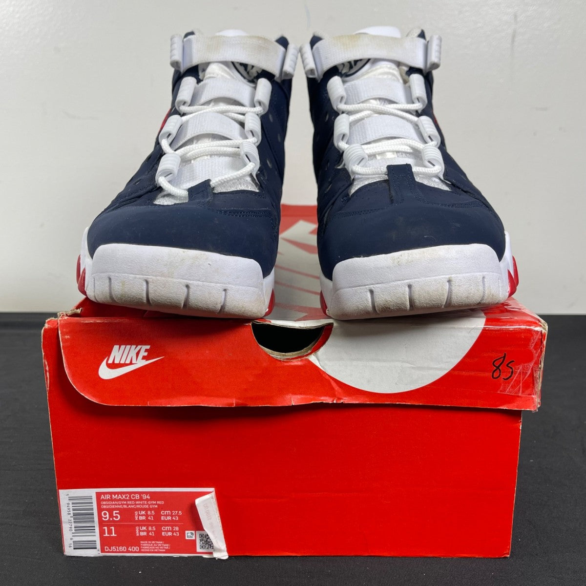 Nike Air Max CB '94 USA (2021) 9.5 (Moderately Worn Pre-Owned)NikeObsidian/Gym Red-White - Image 2