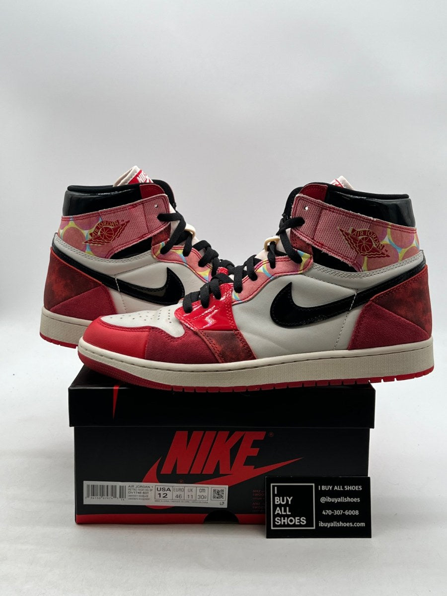 Jordan 1 Retro High OG Spider-Man Across the Spider-Verse 12 (Lightly Worn Pre-Owned) - Image 1